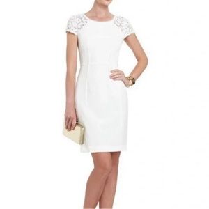 BCBG Charlize Dress in Gardenia Ivory Cocktail Formal Sequin Sleeve Size:12